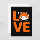 Love Pandas Cute Pet Animal Red Panda Lover Graphi RSVP Kaartje (Voorkant / Achterkant)