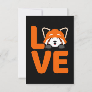 Love Pandas Cute Pet Animal Red Panda Lover Graphi RSVP Kaartje