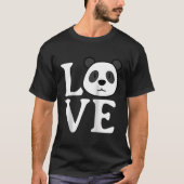 Love Pandas Panda Beer Panda Honkbal T-shirt (Voorkant)