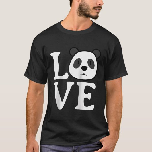 Love Pandas Panda Beer Panda Honkbal T-shirt (Voorkant)