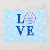 LOVE Papa Aangepaste Foto Briefkaart (Voorkant)