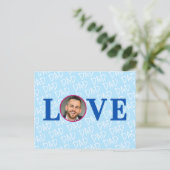 LOVE PAPA Modern Persoonlijke Foto Briefkaart (Staand voorkant)