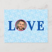 LOVE PAPA Modern Persoonlijke Foto Briefkaart (Voorkant)