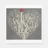 Love Paper Napkin Servet (Voorkant)