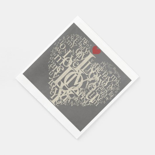 Love Paper Napkin Servet (Hoek)