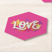 LOVE Paper-Onderzetter Kartonnen Onderzetters (Schuin)