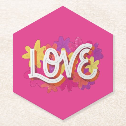 LOVE Paper-Onderzetter Kartonnen Onderzetters (Voorkant)