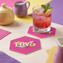 LOVE Papieren Onderzetter