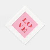 "Love" Papieren servetten (Hoek)