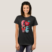 LOVE Paraprofessional Life Leopard Heart Valentijn T-shirt (Voorkant volledig)