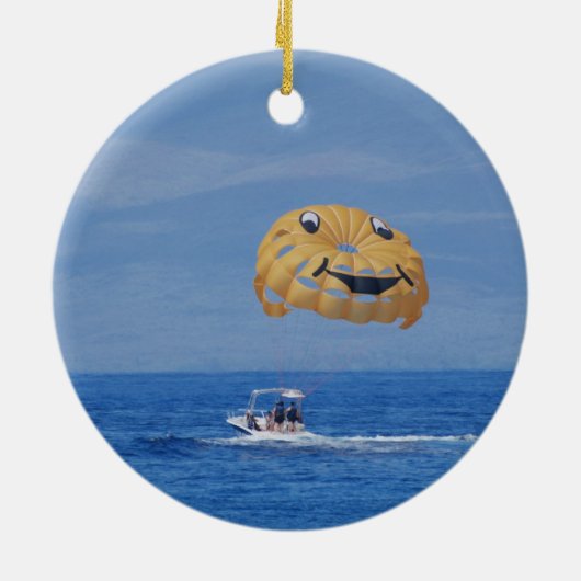 Love Parasailing Keramisch Ornament (Achterkant)