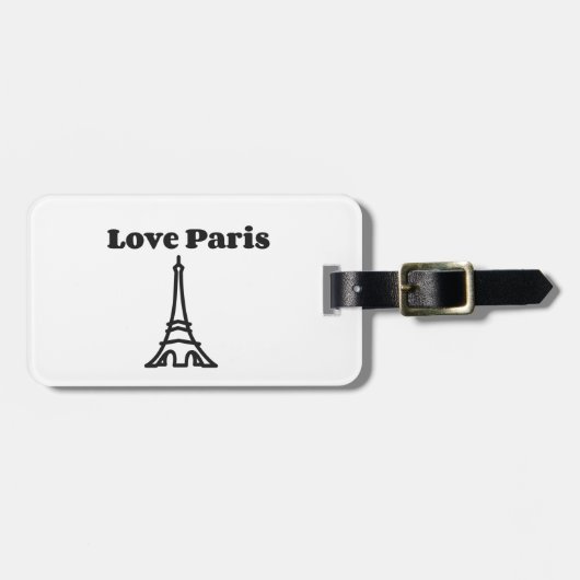 Love Paris Bagagelabel (Voorkant horizontaal)