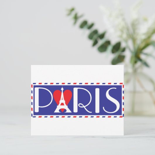 Love Paris Briefkaart (Staand voorkant)