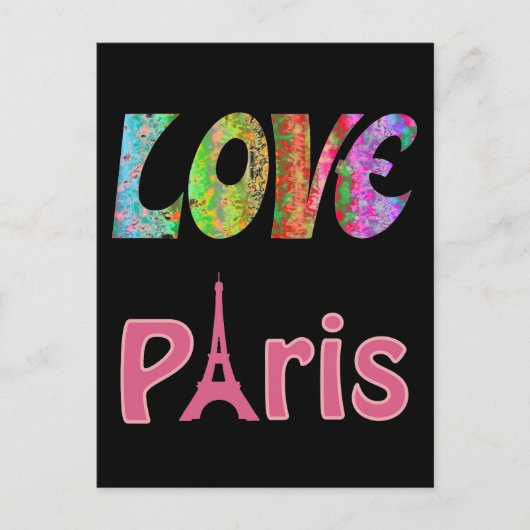 Love Paris Briefkaart (Voorkant)