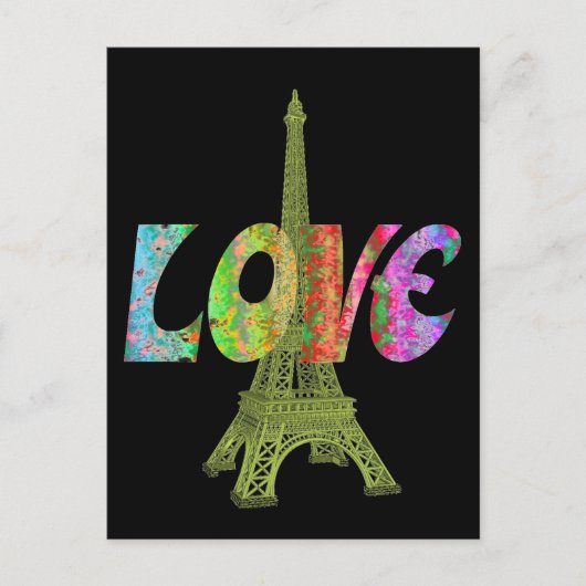 Love Paris Briefkaart (Voorkant)