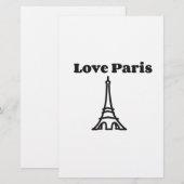 Love Paris Briefpapier (Voorkant / Achterkant)