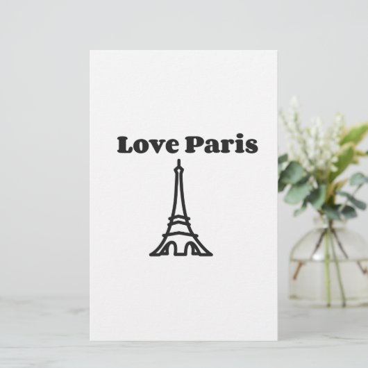 Love Paris Briefpapier (Staand voorkant)