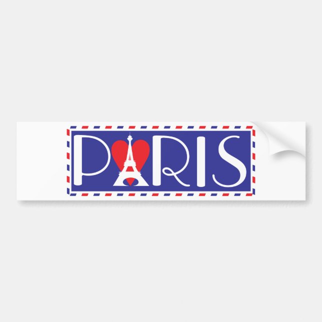 Love Paris Bumpersticker (Voorkant)