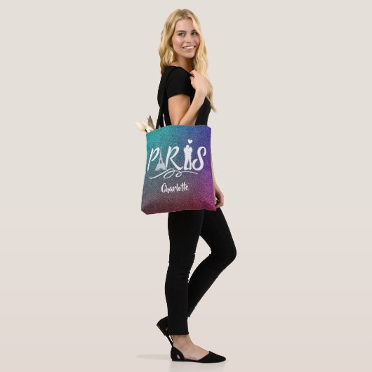 Love Paris Eiffel Tower Super Cool Personalized Tote Bag (Op model)