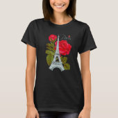 Love Paris Eiffel Tower with Roos French Love Fran T-shirt (Voorkant)