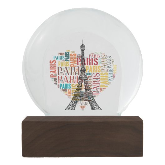 Love Paris | Eiffeltoren Sneeuwbol (Achterkant)