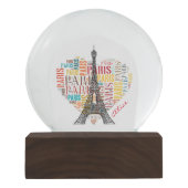 Love Paris | Eiffeltoren Sneeuwbol (Voorkant)