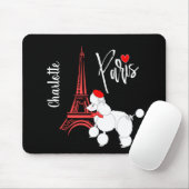 Love Paris French Poodle Super Cute Personalized Muismat (Met muis)