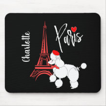 Love Paris French Poodle Super Cute Personalized