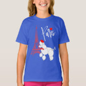 Love Paris French Poodle Super Cute T-shirt (Voorkant)