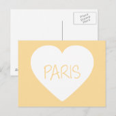 Love Paris hart Briefkaart (Voorkant / Achterkant)