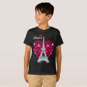 Love Paris Heart Eiffel Tower Souvenir France Fren T-shirt (Voorkant volledig)