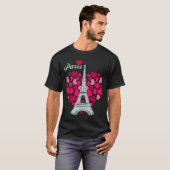 Love Paris Heart Eiffel Tower Souvenir France Fren T-shirt (Voorkant volledig)