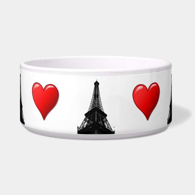Love Paris Pet Bowl Voerbakje (Voorkant)