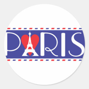 Love Paris Ronde Sticker