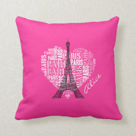 Love Paris | Schattige Eiffeltoren Kussen