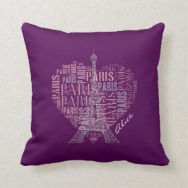 Love Paris | Schattige Eiffeltoren Kussen