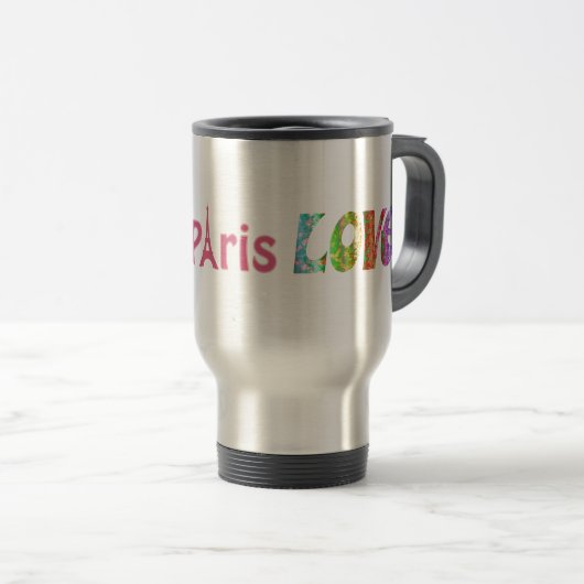 Love Paris Travel Mug Reisbeker (Voorkant rechts)
