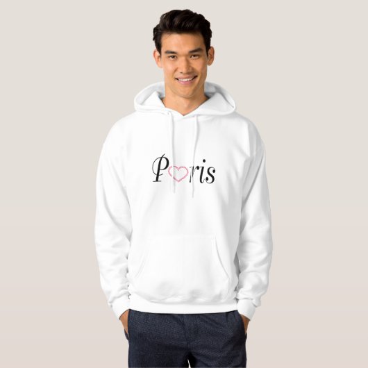 Love Paris Typografie Hoodie (Voorkant volledig)