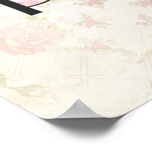 Love Paris with Eiffel Tower on  Pattern Poster (Hoek)