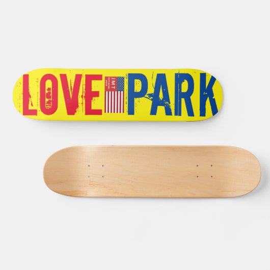 LOVE PARK Skateboard, 7¾" Deck Persoonlijk Skateboard (Horizontaal)