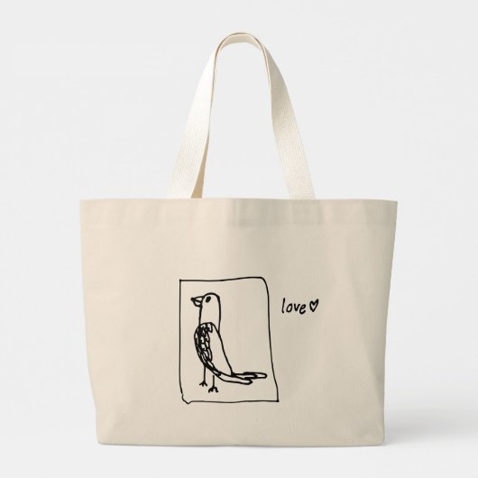 Love Parkiet canvas tas (Achterkant)