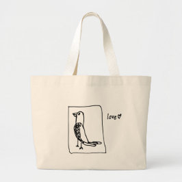 Love Parkiet canvas tas