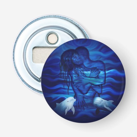 Love, Passion act - pair with Dolphin pair Button Flesopener (Voorkant)