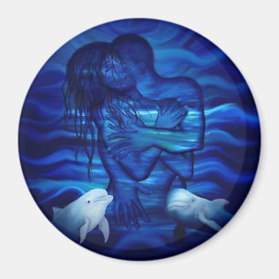 Love, Passion act - pair with Dolphin pair Magneet