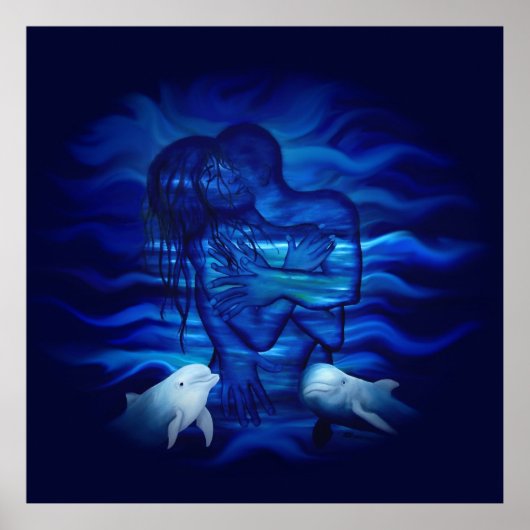 Love, Passion act - pair with Dolphin pair Poster (Voorkant)