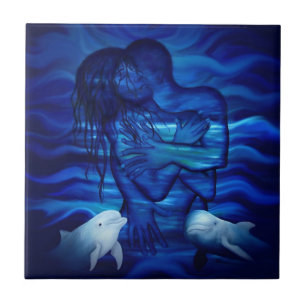 Love, Passion act - pair with Dolphin pair Tegeltje