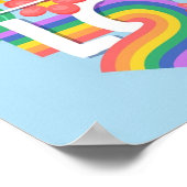 Love Pastel Gay Pride Rainbow Poster (Hoek)