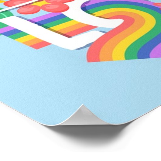 Love Pastel Gay Pride Rainbow Poster (Hoek)