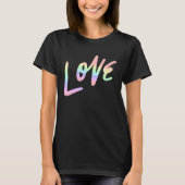 Love Pastel Rainbow Love Cool T-shirt (Voorkant)