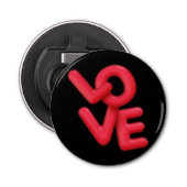 Love 💕 patch — Valentine Pin Button Button Flesopener (Voorkant)